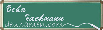 Beka Hachmann Visitenkarte